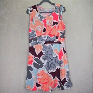 Title Nine Dream Womens Dress Large Multicolor Floral Athletic Tennis Athleisure